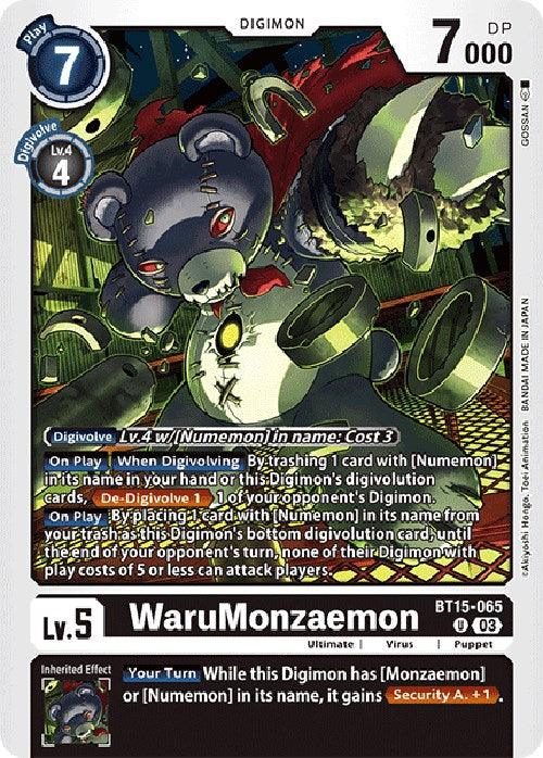 WaruMonzaemon (X Antibody) [BT15-065] [Exceed Apocalypse] (ONLINE ORDER ONLY)