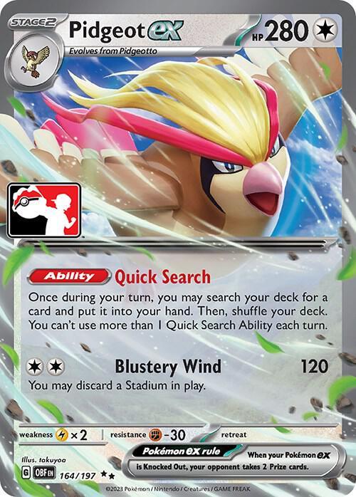 Pidgeot ex (164/197) [Prize Pack Series Four] (Online Only)