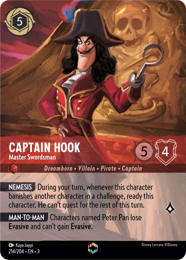 Captain Hook - Master Swordsman (Enchanted) (214/204) [Into the Inklands] (ONLINE ORDER ONLY)