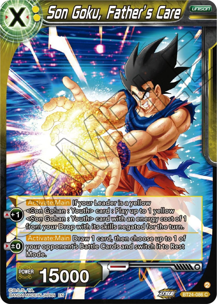 Son Goku, Father's Care (BT24-086) [Beyond Generations] (ONLINE ORDER ONLY)