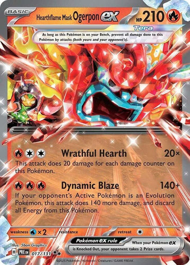 Hearthflame Mask Ogerpon ex (017/131) [Scarlet & Violet: Prismatic Evolutions] (Online Only)