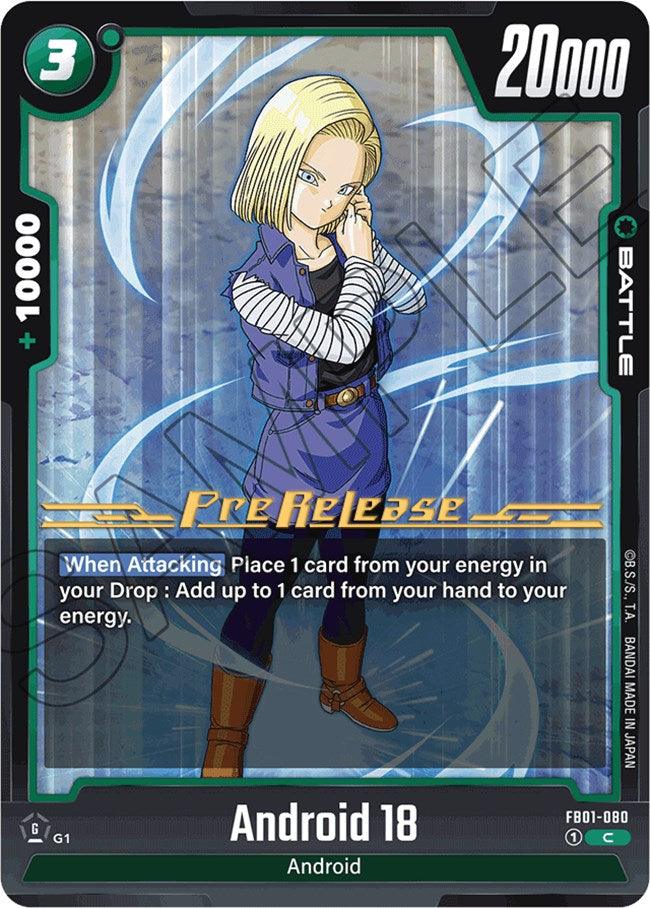 Android 18 (FB01-080) [Awakened Pulse Pre-Release Cards] (ONLINE ORDER ONLY)