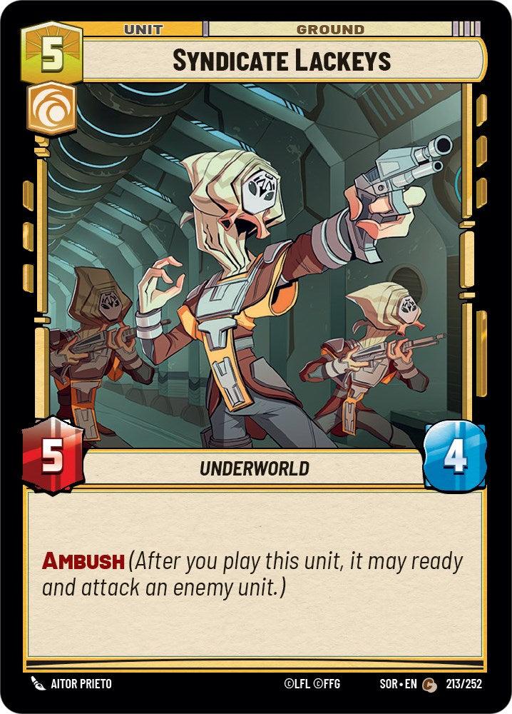 Syndicate Lackeys (213/252) [Spark of Rebellion] (ONLINE ORDER ONLY)