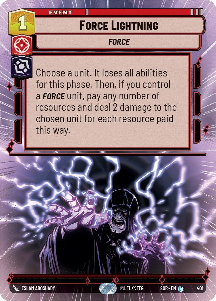 Force Lightning (Hyperspace) (401) [Spark of Rebellion] (ONLINE ORDER ONLY)