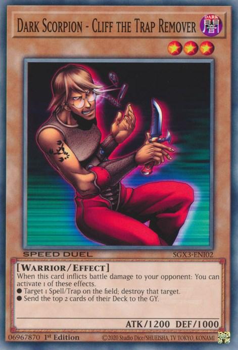 Dark Scorpion - Cliff the Trap Remover [SGX3-ENI02] Common (ONLINE ORDER ONLY)