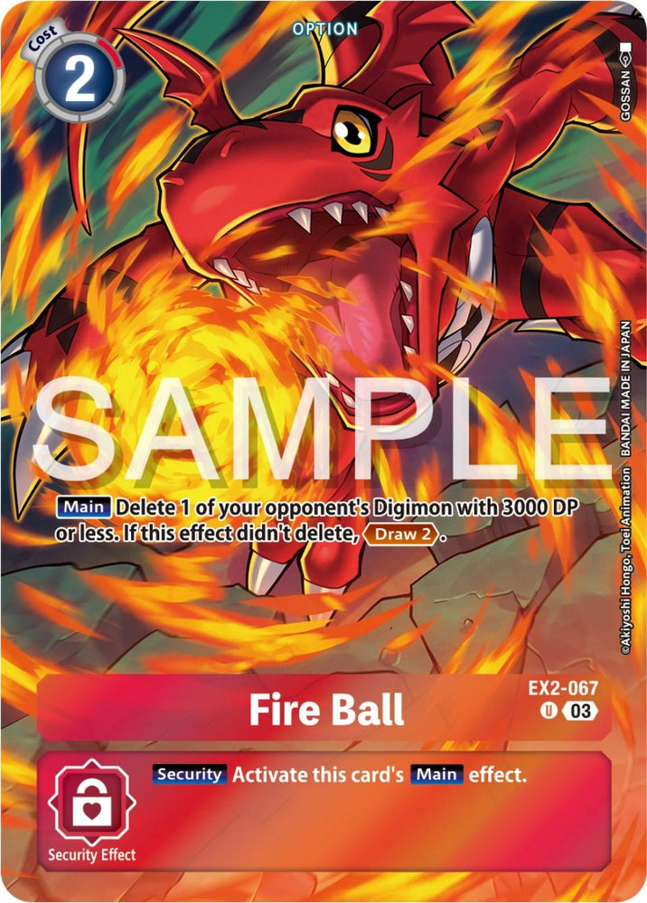 Fire Ball [EX2-067] (Reprint) [Starter Deck: Double Typhoon Advanced Deck Set] (ONLINE ORDER ONLY)