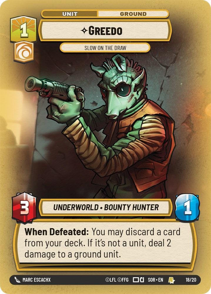 Greedo - Slow on the Draw (Weekly Play Promo) (18/20) [Spark of Rebellion Promos] (ONLINE ORDER ONLY)