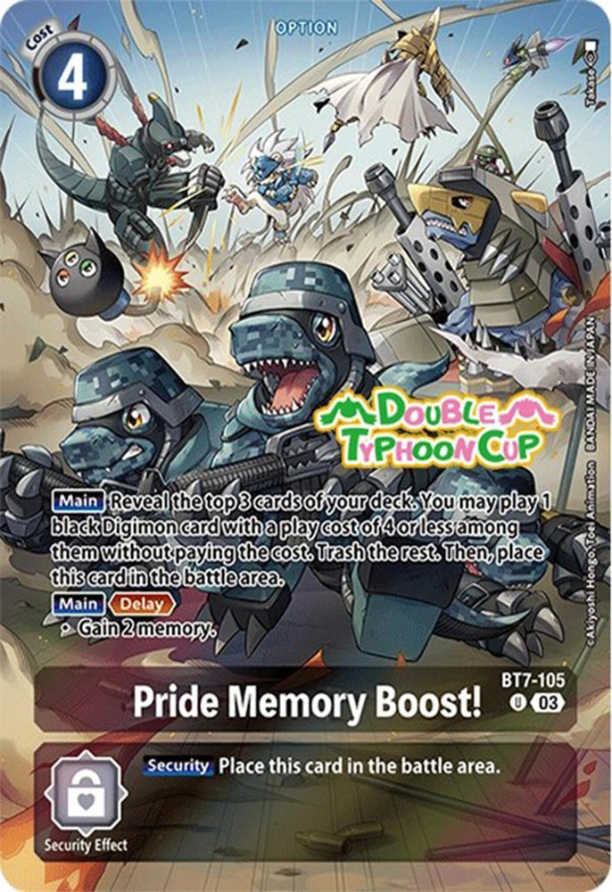 Pride Memory Boost! [BT7-105] (Bonus Pack) [Starter Deck: Double Typhoon Advanced Deck Set Pre-Release Cards] (ONLINE ORDER ONLY)