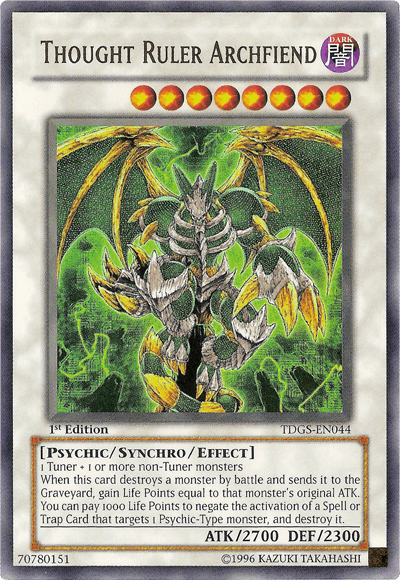 Thought Ruler Archfiend [TDGS-EN044] Ultra Rare (ONLINE ORDER ONLY)