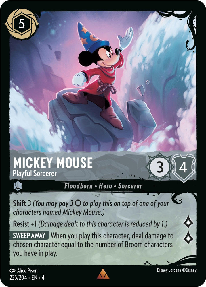 Mickey Mouse - Playful Sorcerer (225/204) (225/204) [Ursula's Return] (ONLINE ORDER ONLY)
