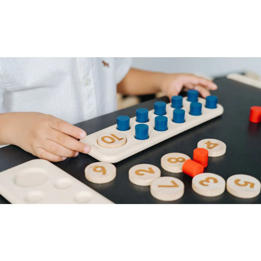 Wooden Ten Frame - Units and Numbers (ONLINE ORDER ONLY)
