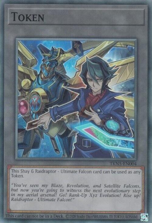 Token: Shay and Raidraptor - Ultimate Falcon [TKN5-EN004] Super Rare (ONLINE ORDER ONLY)