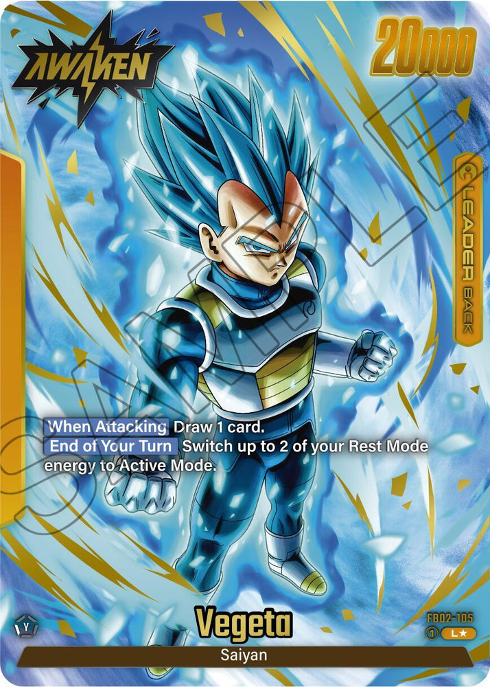 Vegeta (FB02-105) (Alternate Art) [Blazing Aura] (ONLINE ORDER ONLY)