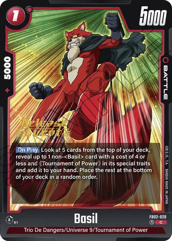 Basil [Blazing Aura Pre-Release Cards] (ONLINE ORDER ONLY)