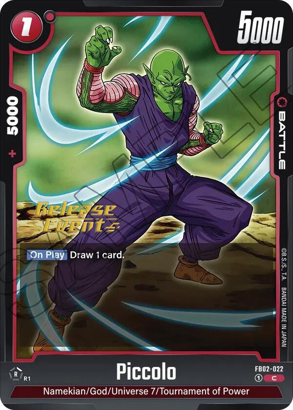Piccolo (FB02-022) [Blazing Aura Pre-Release Cards] (ONLINE ORDER ONLY)