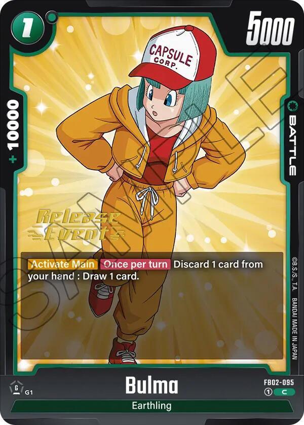 Bulma (FB02-095) [Blazing Aura Pre-Release Cards] (ONLINE ORDER ONLY)