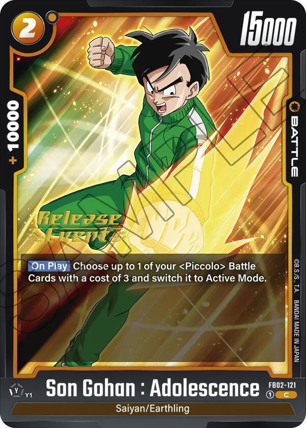 Son Gohan : Adolescence (FB02-121) [Blazing Aura Pre-Release Cards] (ONLINE ORDER ONLY)