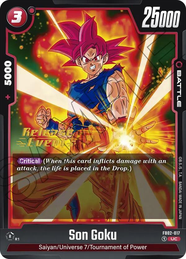 Son Goku (FB02-017) [Blazing Aura Pre-Release Cards] (ONLINE ORDER ONLY)