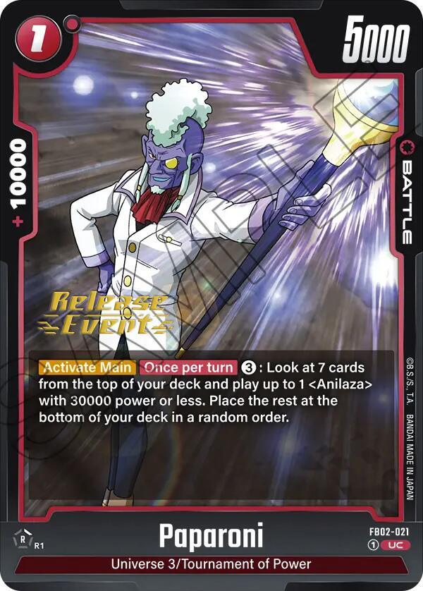 Paparoni [Blazing Aura Pre-Release Cards] (ONLINE ORDER ONLY)