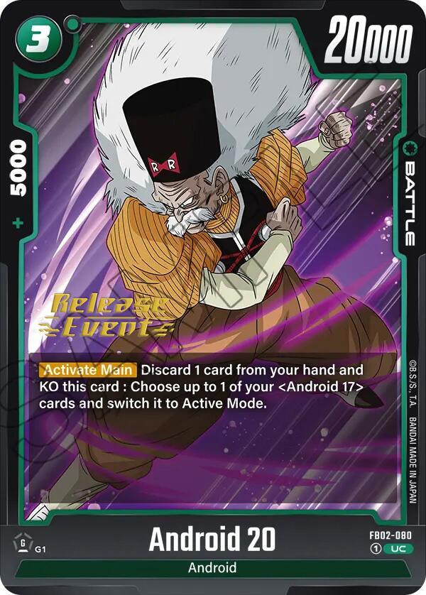 Android 20 [Blazing Aura Pre-Release Cards] (ONLINE ORDER ONLY)
