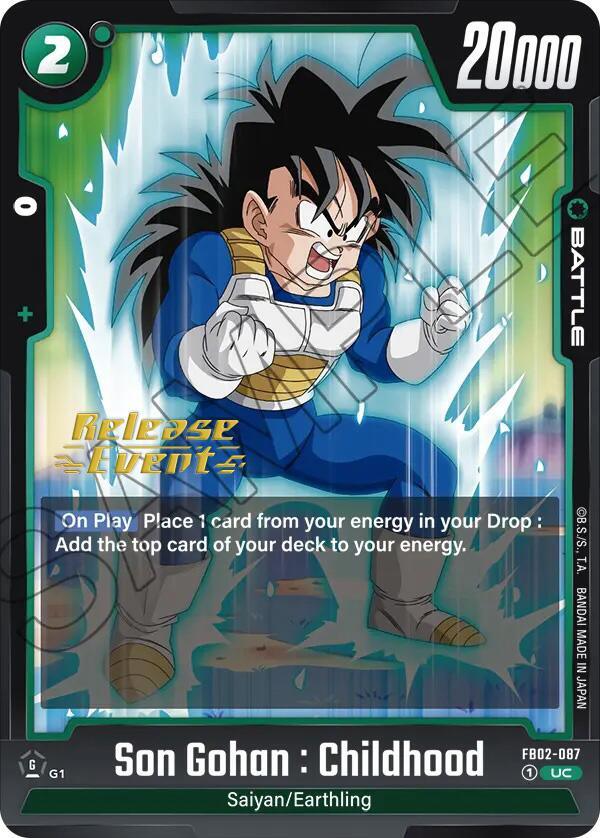 Son Gohan : Childhood (FB02-087) [Blazing Aura Pre-Release Cards] (ONLINE ORDER ONLY)
