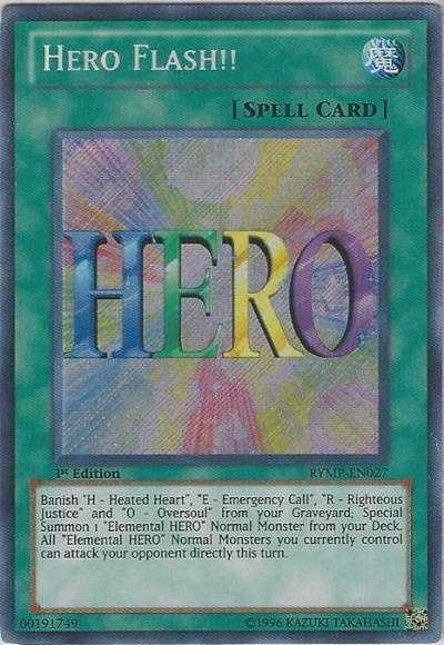 Hero Flash!! [RYMP-EN027] Secret Rare (ONLINE ORDER ONLY)