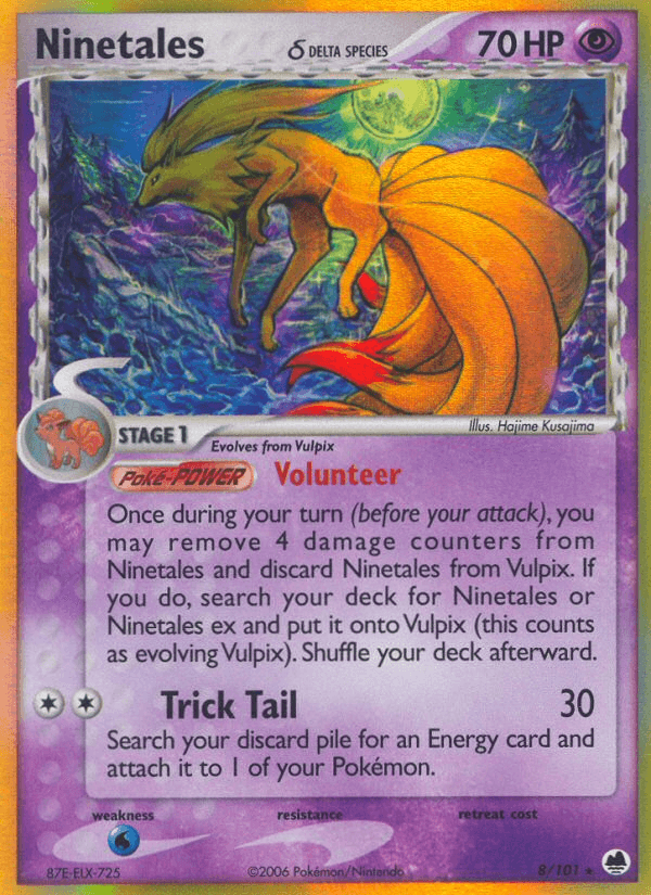 Ninetales (8/101) (Delta Species) [EX: Dragon Frontiers] (Online Only)