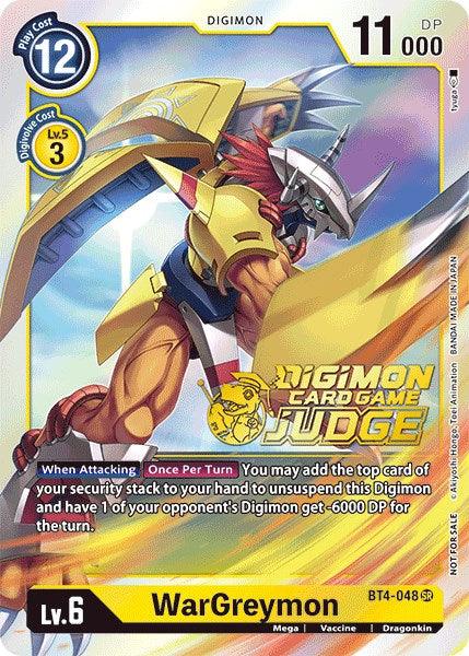 WarGreymon [BT4-048] (Judge Pack 1) [Great Legend Promos] (ONLINE ORDER ONLY)