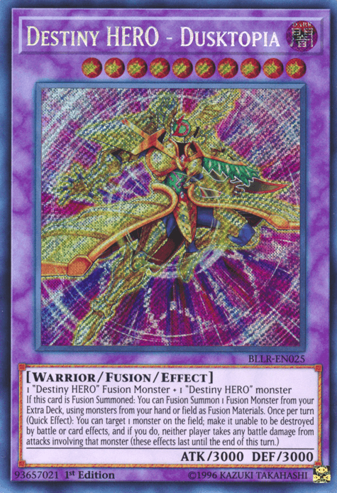 Destiny Hero - Dusktopia [BLLR-EN025] Secret Rare (ONLINE ORDER ONLY)