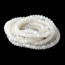 5.5-8mm White Moonstone Plain Rondelle Beads 16 inch 90 pieces (ONLINE ORDER ONLY)