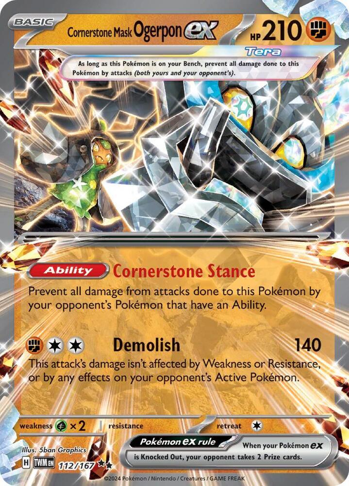 Cornerstone Mask Ogerpon ex (112/167) [Scarlet & Violet: Twilight Masquerade] (Online Only)