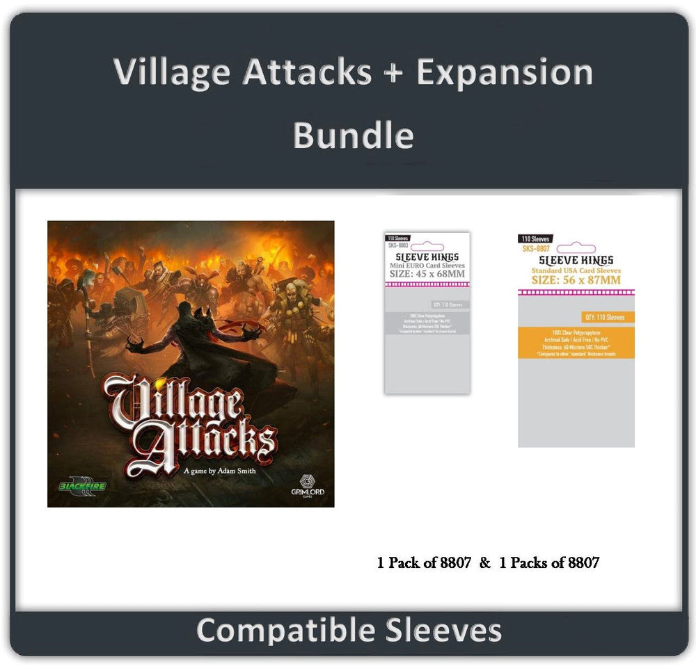"Village Attacks + Expansion Compatible Sleeve Bundle (8803 X 1 + 8807 X 1) (ONLINE ORDER ONLY)