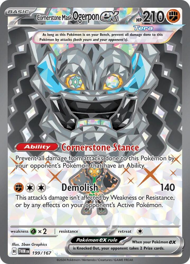 Cornerstone Mask Ogerpon ex (199/167) [Scarlet & Violet: Twilight Masquerade] (Online Only)