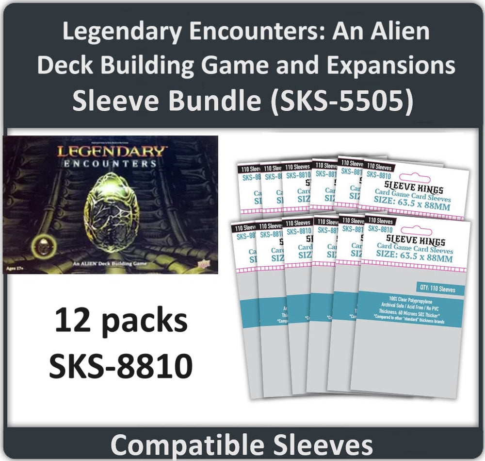 "Legendary Encounters: An Alien Deck Building Game" + Expansion Compatible Sleeve Bundle (8810 X 12) (ONLINE ORDER ONLY)