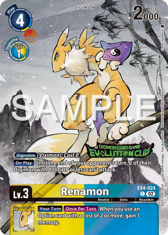 Renamon [EX4-024] (2024 Evolution Cup) [Alternative Being Booster Promos] (ONLINE ORDER ONLY)