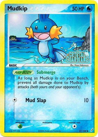 Mudkip (57/100) (Stamped) [EX: Crystal Guardians] (Online Only)