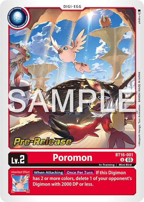 Poromon [BT16-001] [Beginning Observer Pre-Release Promos] (ONLINE ORDER ONLY)