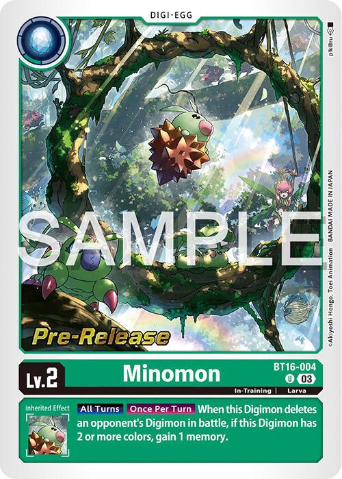 Minomon [BT16-004] [Beginning Observer Pre-Release Promos] (ONLINE ORDER ONLY)