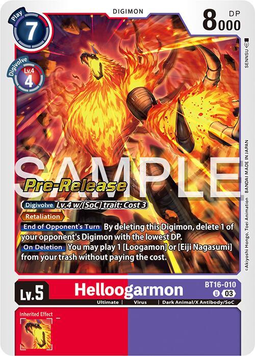 Helloogarmon [BT16-010] [Beginning Observer Pre-Release Promos] (ONLINE ORDER ONLY)