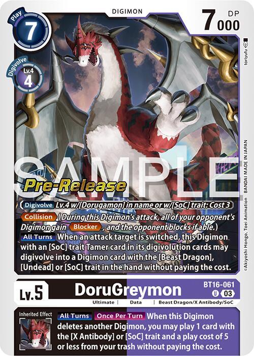 DoruGreymon [BT16-061] [Beginning Observer Pre-Release Promos] (ONLINE ORDER ONLY)