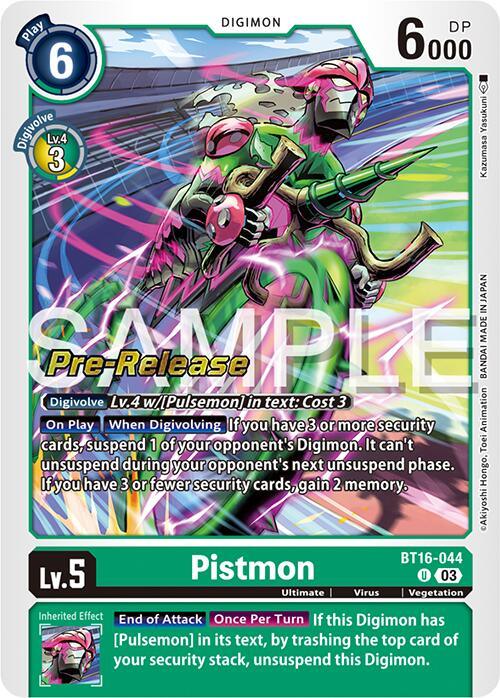 Pistmon [BT16-044] [Beginning Observer Pre-Release Promos] (ONLINE ORDER ONLY)