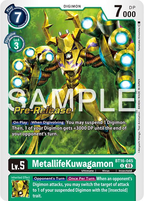 MetallifeKuwagamon [BT16-045] [Beginning Observer Pre-Release Promos] (ONLINE ORDER ONLY)