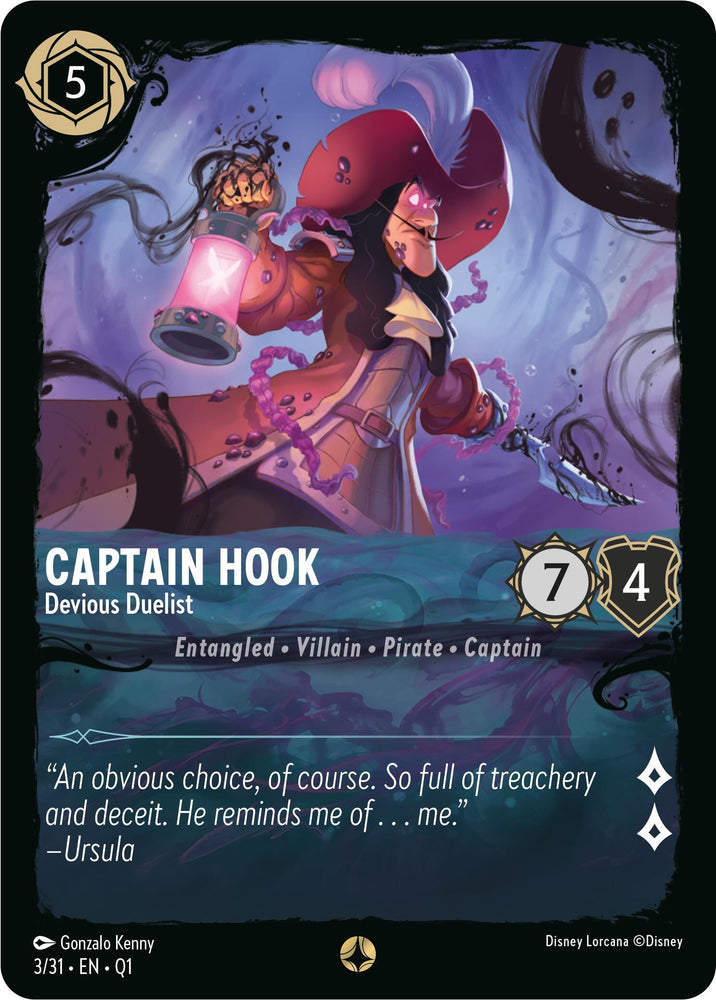Captain Hook - Devious Duelist (3/31) [Illumineer's Quest: Deep Trouble] (ONLINE ORDER ONLY)