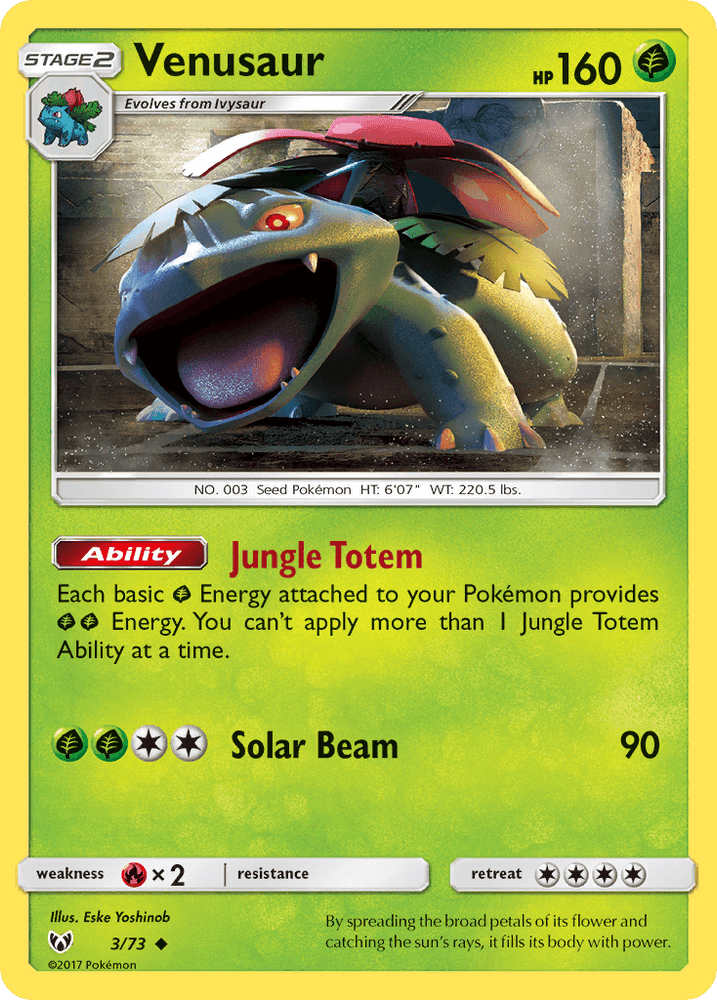 Venusaur (3/73) [Sun & Moon: Shining Legends] (Online Only)