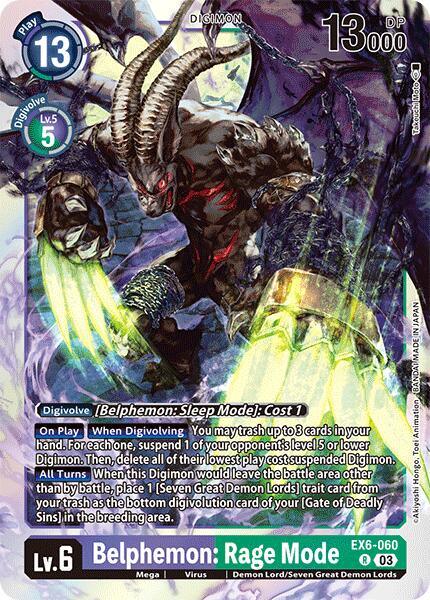 Belphemon: Rage Mode [EX6-060] [Infernal Ascension] (ONLINE ORDER ONLY)