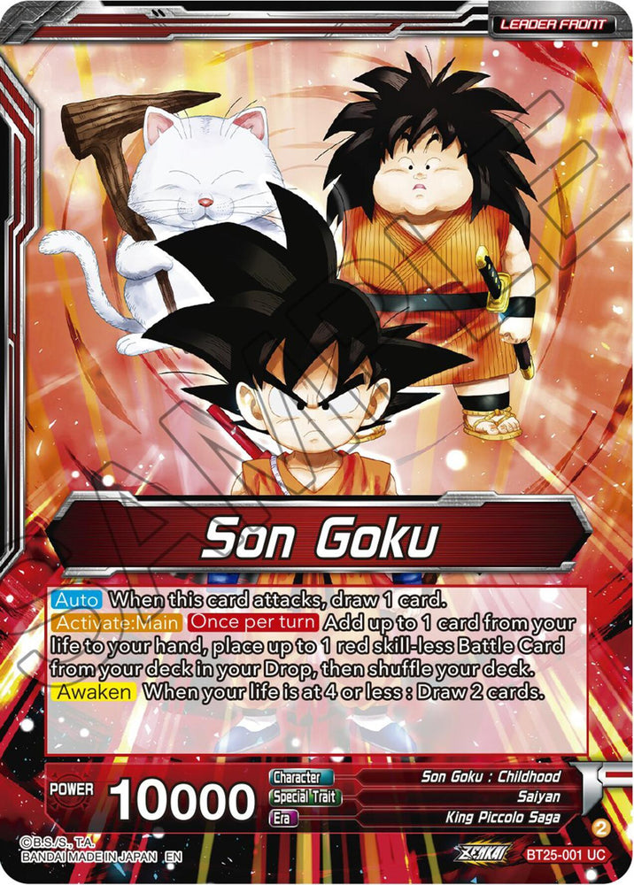 Son Goku // Son Goku, Face-Off With the Great Demon King (BT25-001) [Legend of the Dragon Balls] (ONLINE ORDER ONLY)