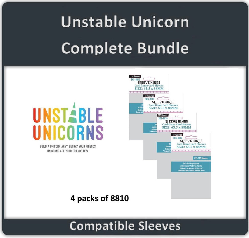 "Unstable Unicorns" Complete Compatible Sleeve Bundle (8810 X 4) (ONLINE ORDER ONLY)