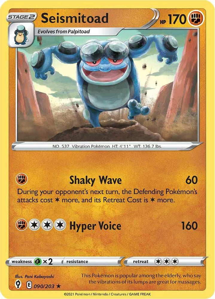 Seismitoad (090/203) [Sword & Shield: Evolving Skies] (Online Only)