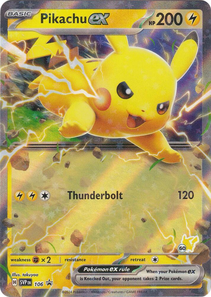 Pikachu ex (106) (Pikachu 60) [Battle Academy 2024] (Online Only)