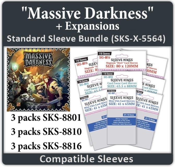 "Massive Darkness" All In Compatible Sleeve Bundle (8801 x 3, 8810 x 3, 8816 x 3) (ONLINE ORDER ONLY)